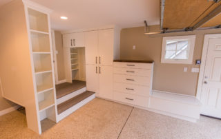 Garage remodeled with extensive storage