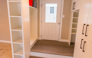 Garage entryway and storage