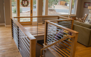 Wood and metal railing